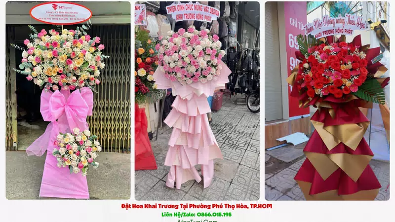 Đặt Hoa Khai Trương Tại Phường Phú Thọ Hòa, TP.HCM (Quận Tân Phú Cũ)