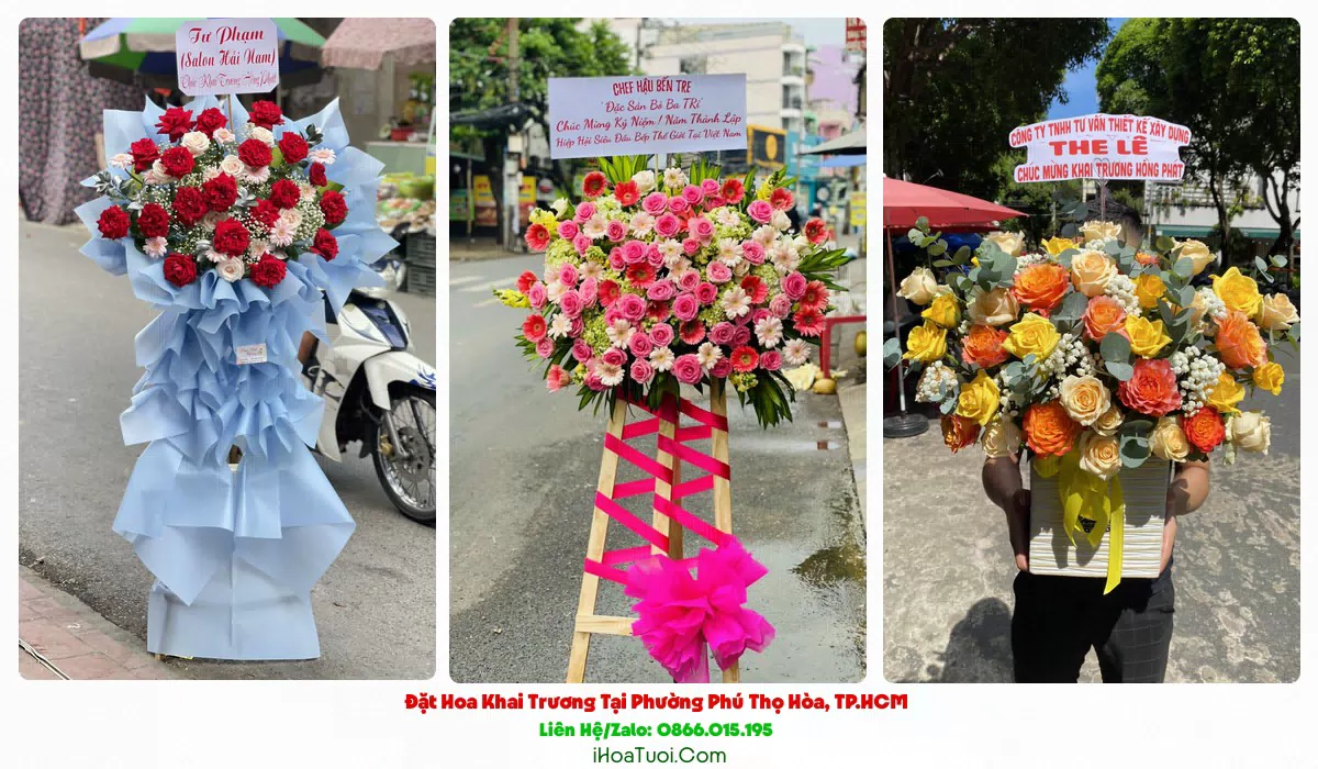 Kệ hoa khai trương tại Phường Phú Thọ Hòa
