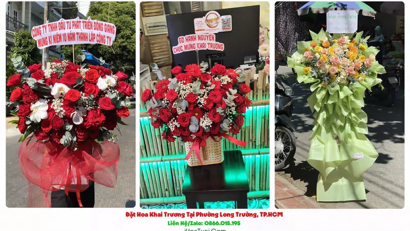 Kệ Hoa Khai Trương P. Long Trường, TP.HCM (TP Thủ Đức Cũ)
