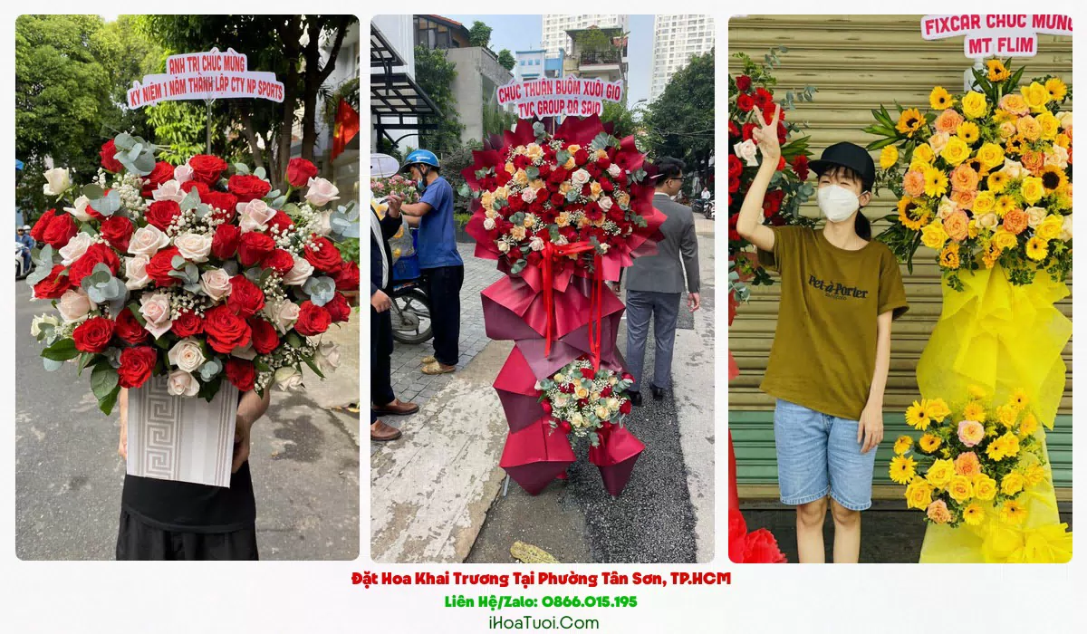 Kệ hoa khai trương 2 tầng tại Phường Tân Sơn