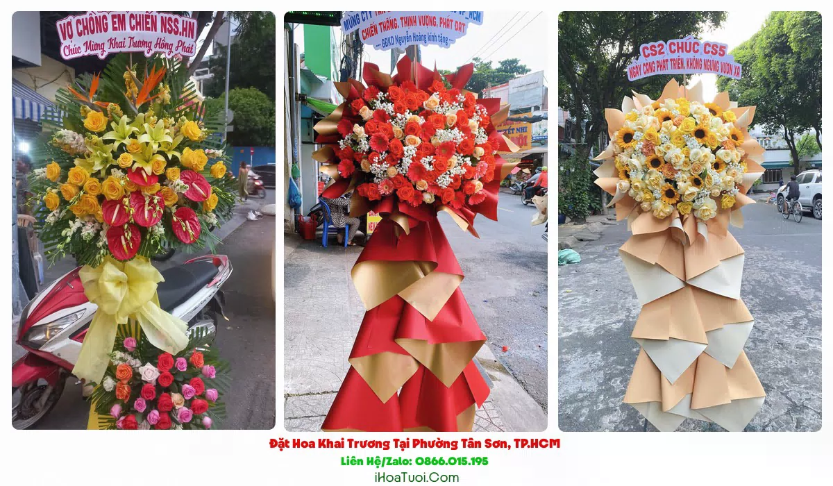 Giao hoa khai trương tận nơi tại Phường Tân Sơn, Quận Tân Bình cũ