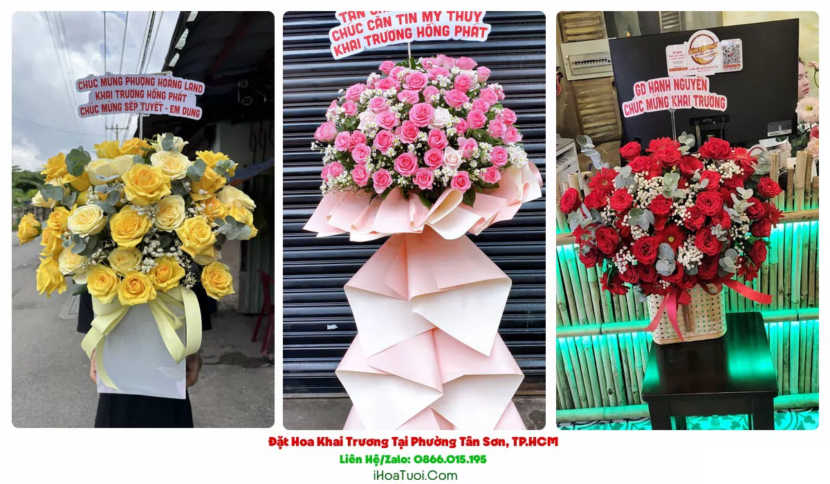 Kệ hoa khai trương 3 tầng sang trọng tại Phường Tân Sơn
