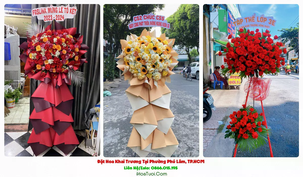 Kệ hoa khai trương Phường Phú Lâm, Quận 6 cũ