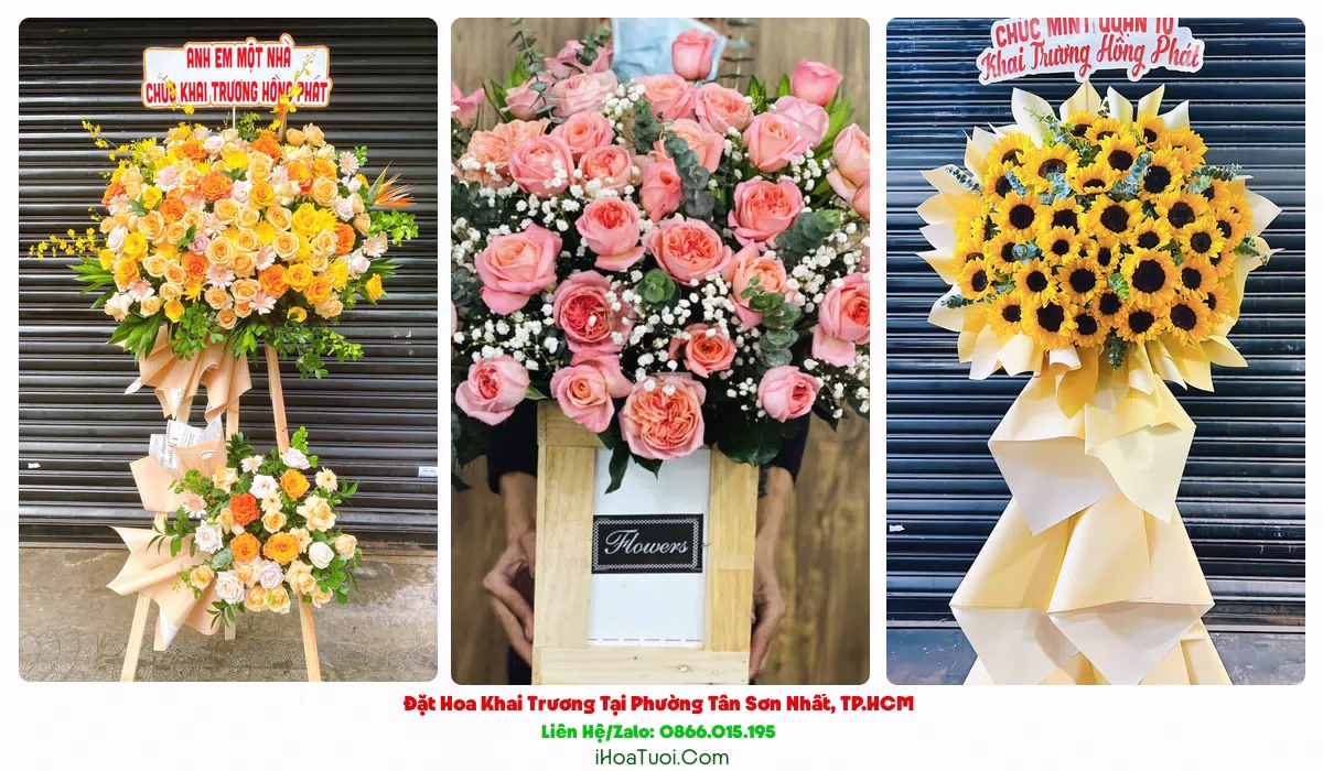Mẫu kệ hoa khai trương tại Phường Tân Sơn Nhất, TP.HCM