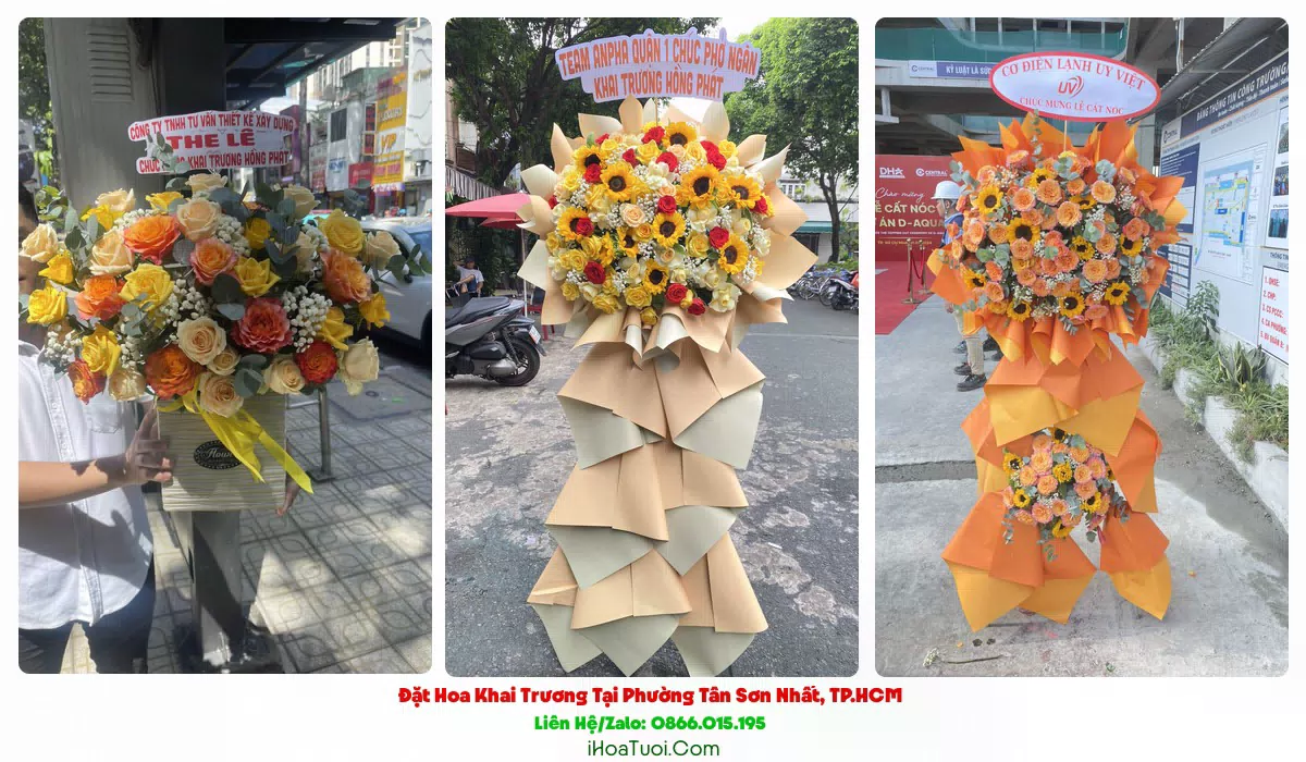 Kệ hoa khai trương 2 tầng tại Phường Tân Sơn Nhất