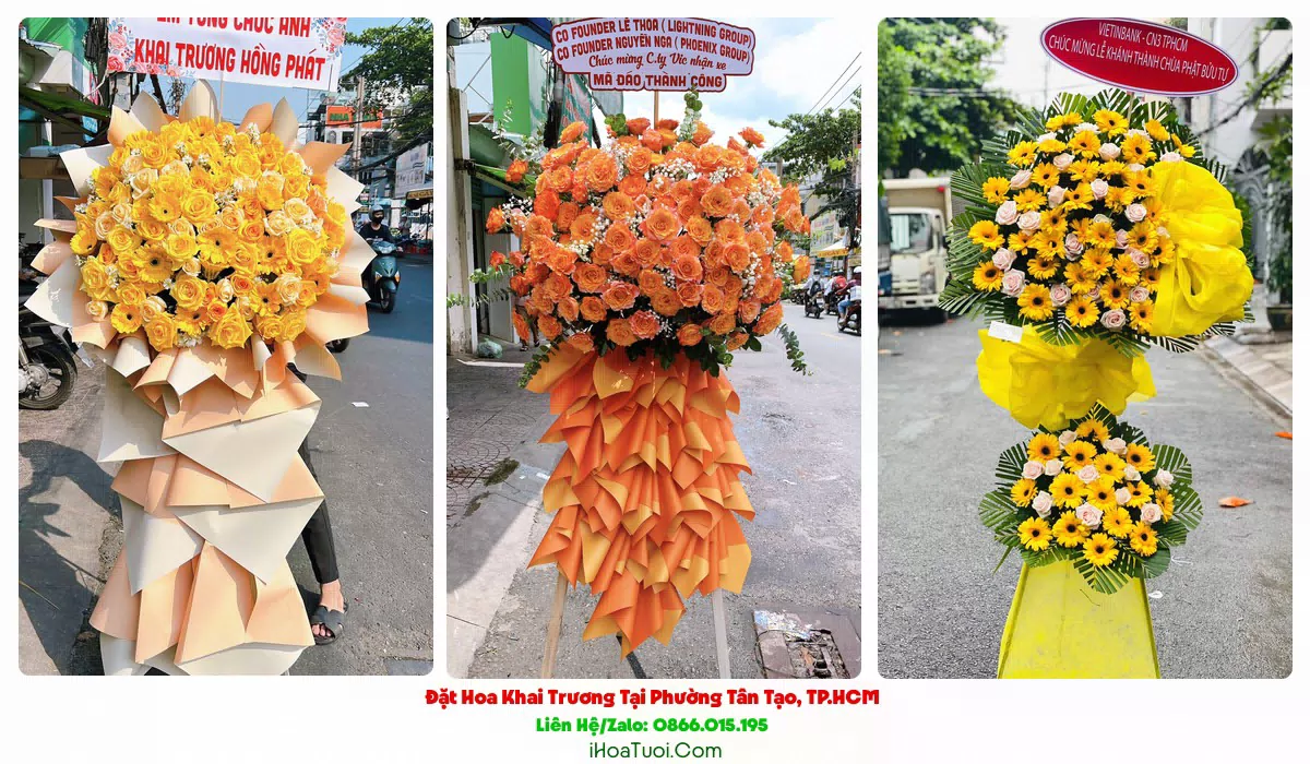 Kệ Hoa Khai Trương Tại Phường Tân Tạo, TP.HCM (Quận Bình Tân Cũ)
