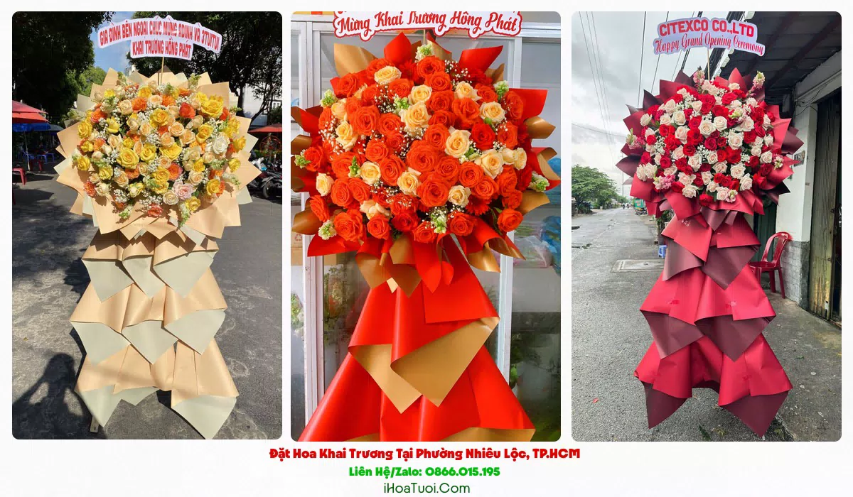 Đặt Hoa Khai Trương Tại Phường Nhiêu Lộc, TP.HCM (Quận 3 Cũ)