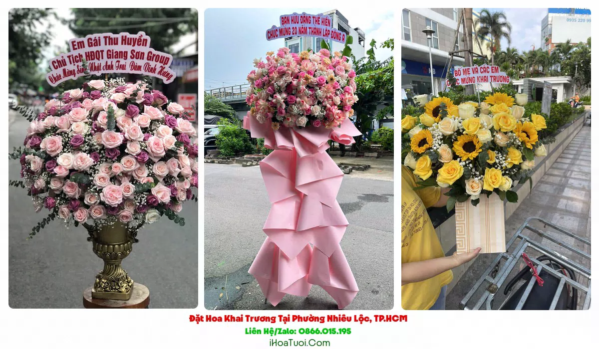 Kệ hoa khai trương tại Phường Nhiêu Lộc