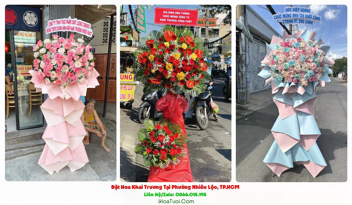 Giao hoa khai trương đúng giờ tại Phường Nhiêu Lộc