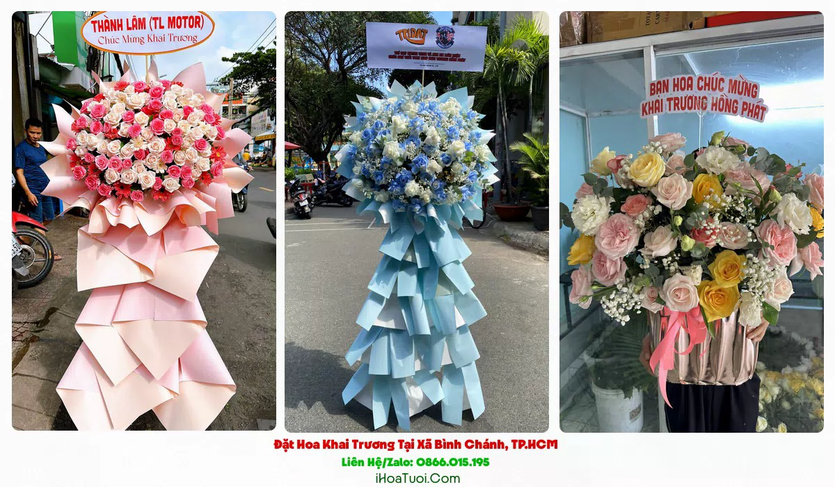 Giao hoa khai trương Xã Bình Chánh