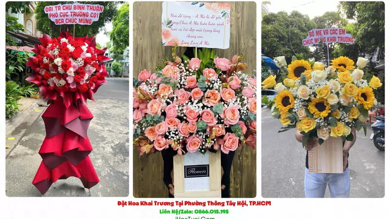 Đặt Hoa Khai Trương Tại Phường Thông Tây Hội, TP.HCM (Quận Gò Vấp Cũ)