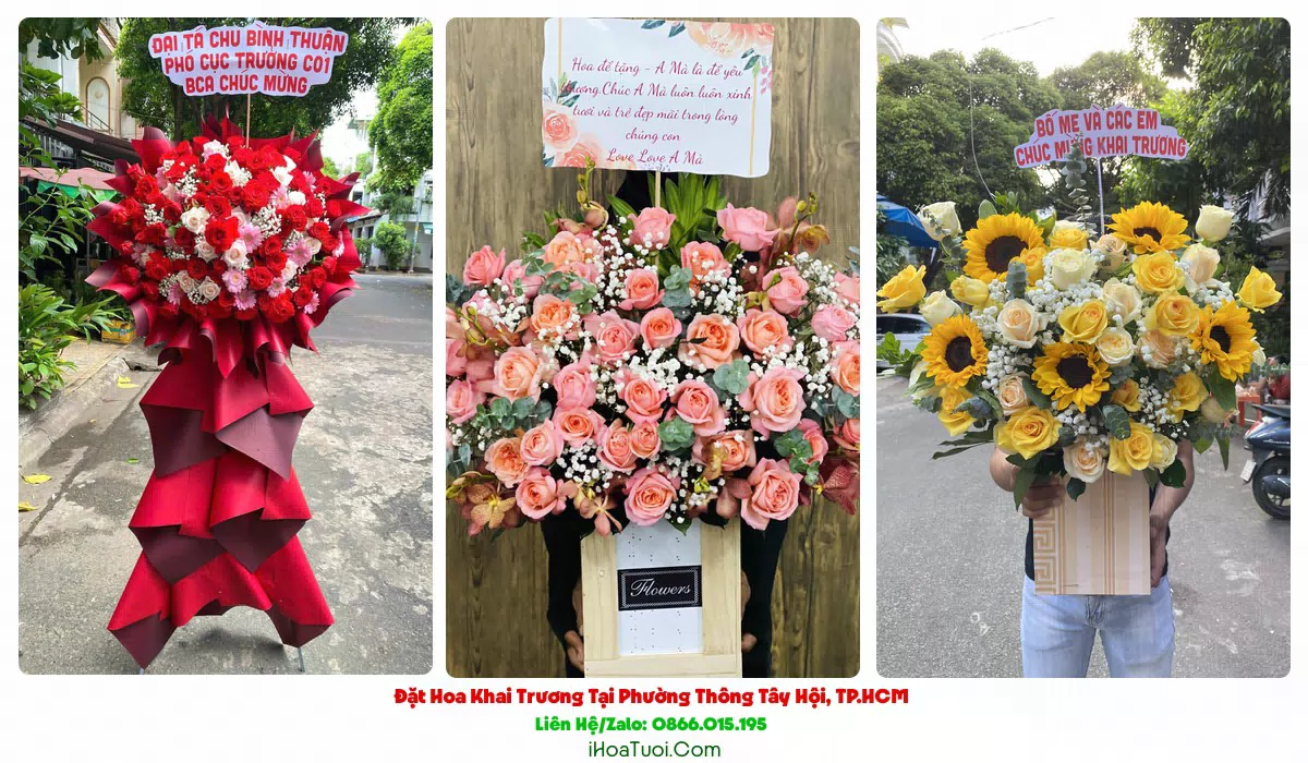 Đặt Hoa Khai Trương Tại Phường Thông Tây Hội, TP.HCM (Quận Gò Vấp Cũ)
