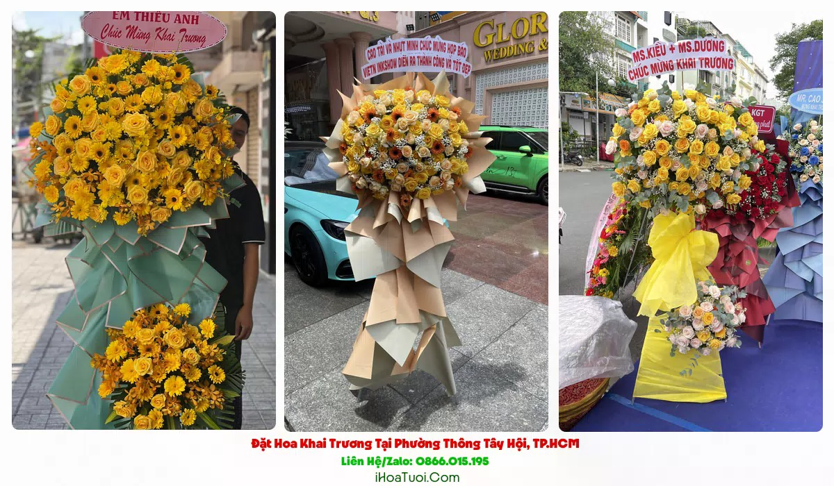 Chọn mẫu kệ hoa khai trương theo loại tại Phường Thông Tây Hội