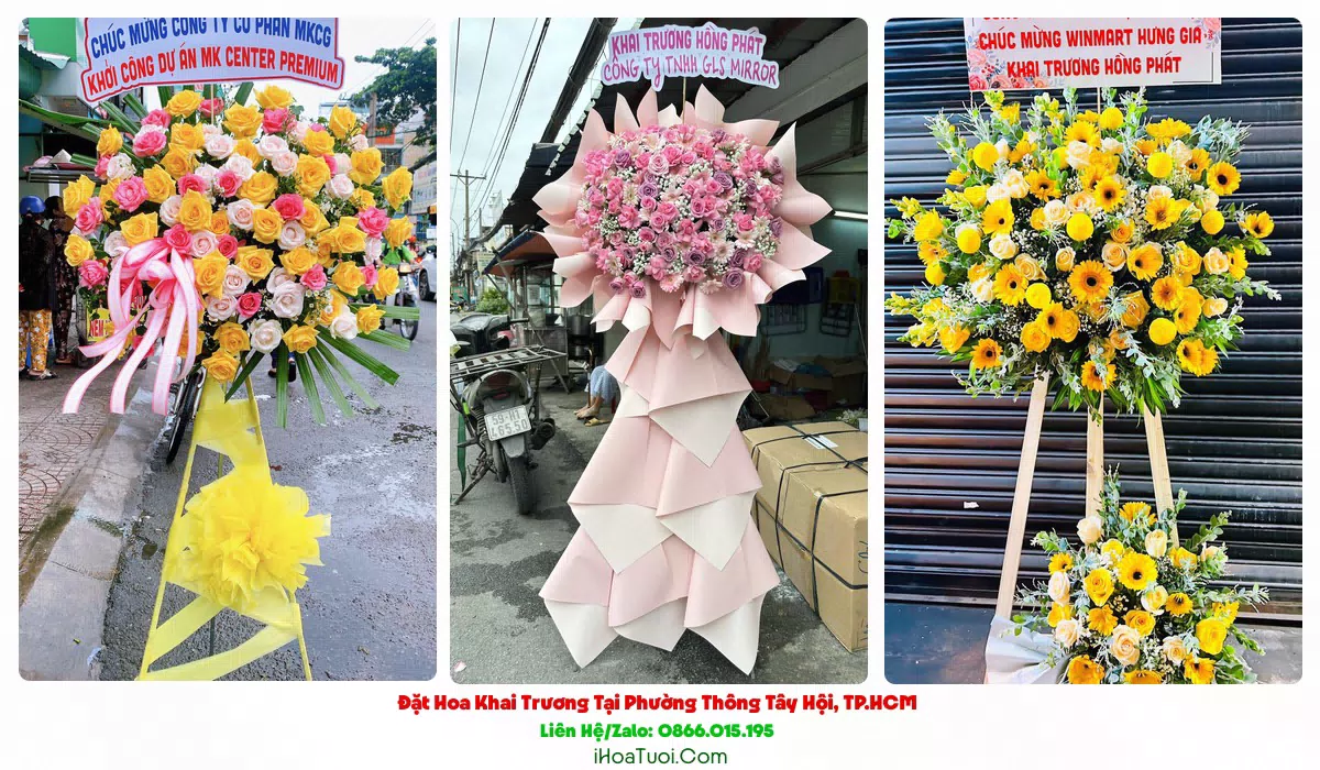 Giao hoa khai trương đúng giờ tại Phường Thông Tây Hội