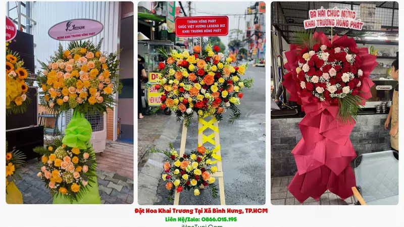 Đặt Hoa Khai Trương Tại Xã Bình Hưng, TP.HCM (Huyện Bình Chánh Cũ)