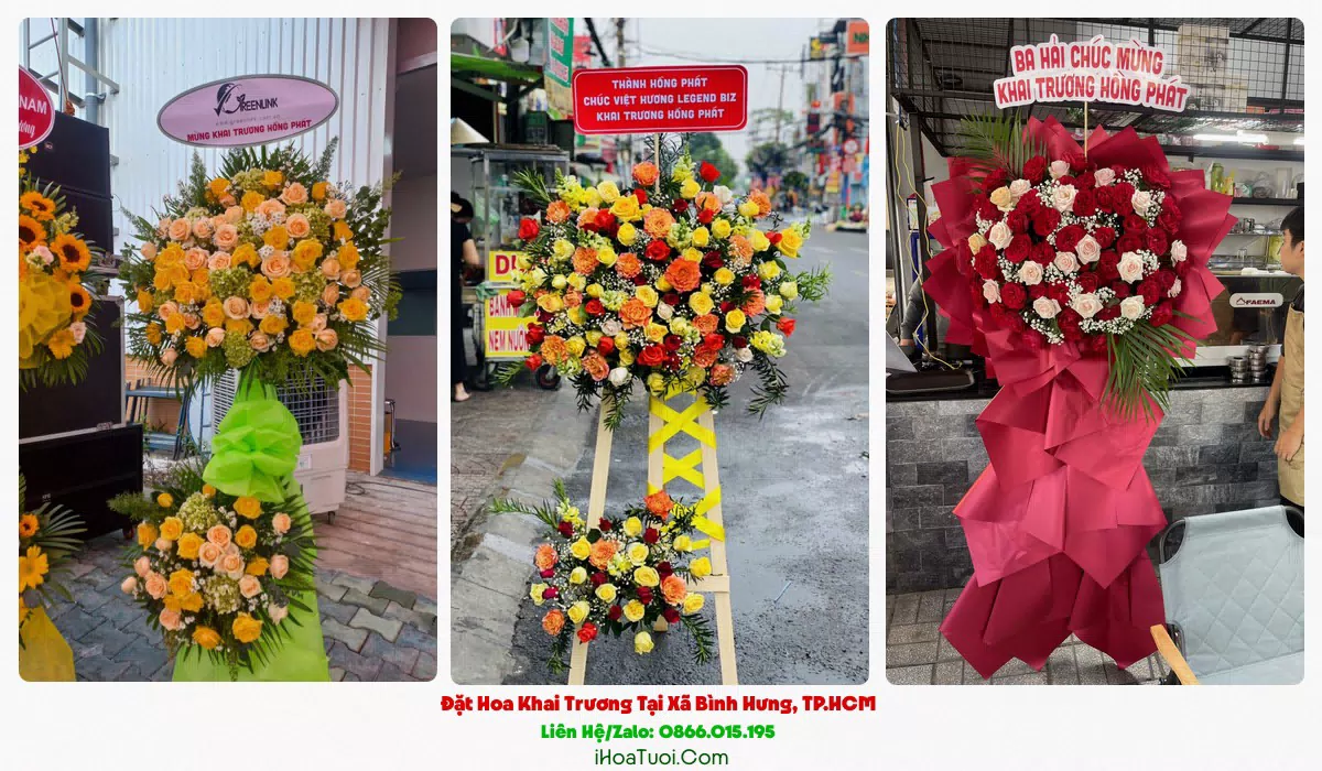 Đặt Hoa Khai Trương Tại Xã Bình Hưng, TP.HCM (Huyện Bình Chánh Cũ)