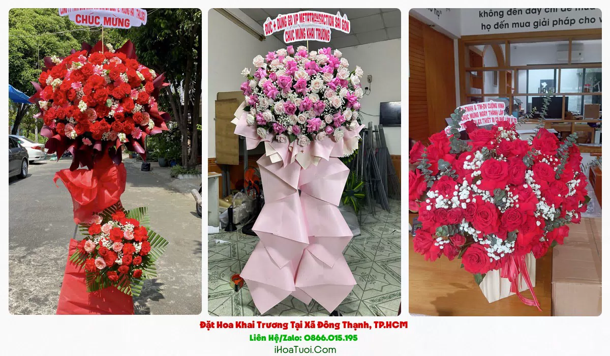 Hoa khai trương cắm theo yêu cầu giao tại Xã Đông Thạnh