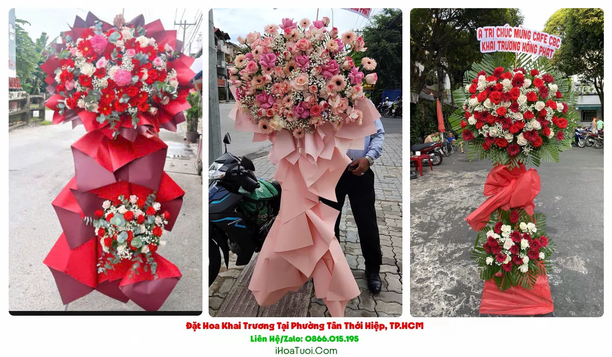 Kệ hoa 2 tầng khai trương Phường Tân Thới Hiệp
