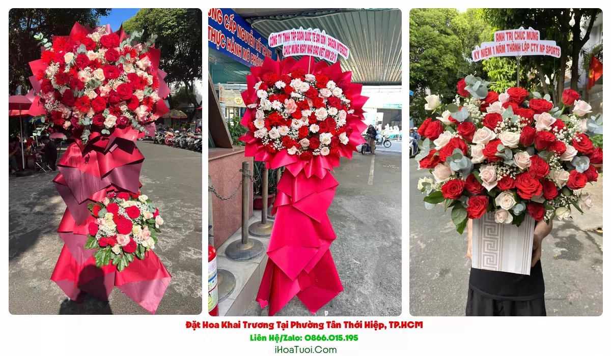 Giỏ hoa khai trương Phường Tân Thới Hiệp