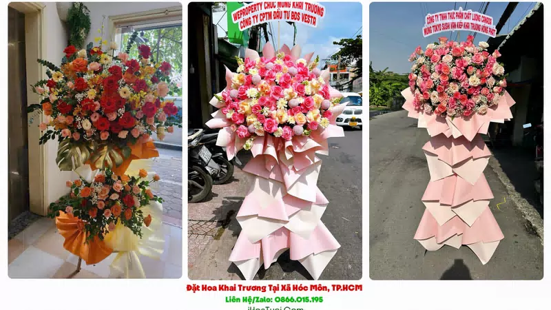 Đặt Hoa Khai Trương Tại Xã Hóc Môn, TP.HCM (Huyện Hóc Môn Cũ)