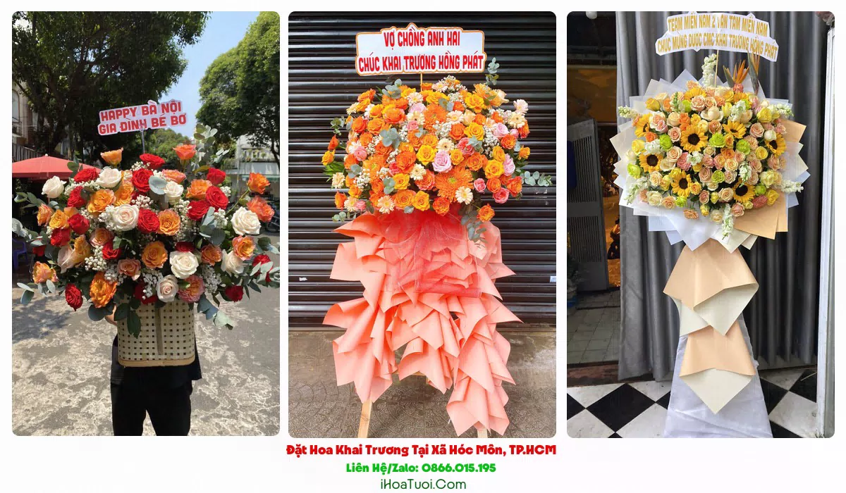 Kệ hoa khai trương 2 tầng tại Xã Hóc Môn