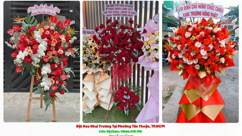 Kệ Hoa Khai Trương Tại Phường Tân Thuận, TP.HCM (Quận 7 Cũ)