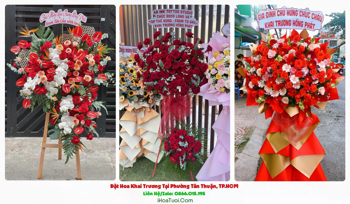 Kệ Hoa Khai Trương Tại Phường Tân Thuận, TP.HCM (Quận 7 Cũ)