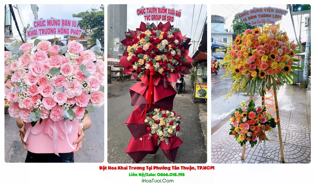 Kệ hoa khai trương giao tại Phường Tân Thuận