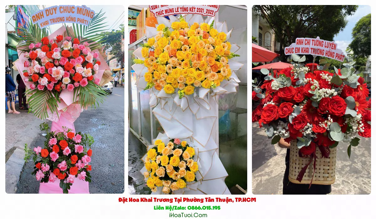 Hoa chúc mừng khai trương Phường Tân Thuận
