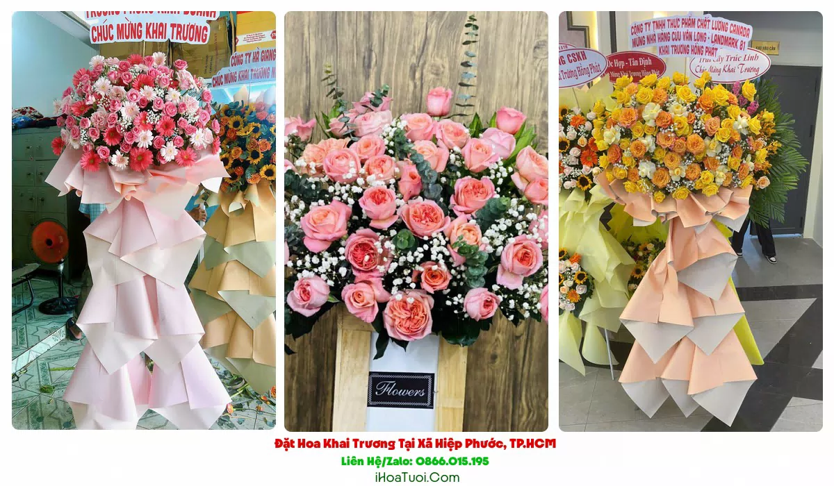 Kệ hoa khai trương 2 tầng tại Xã Hiệp Phước