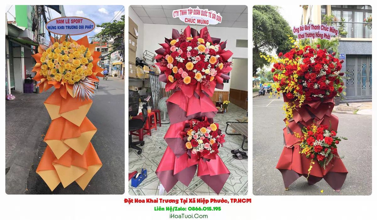 Giao hoa khai trương đúng giờ tại Xã Hiệp Phước, TP.HCM