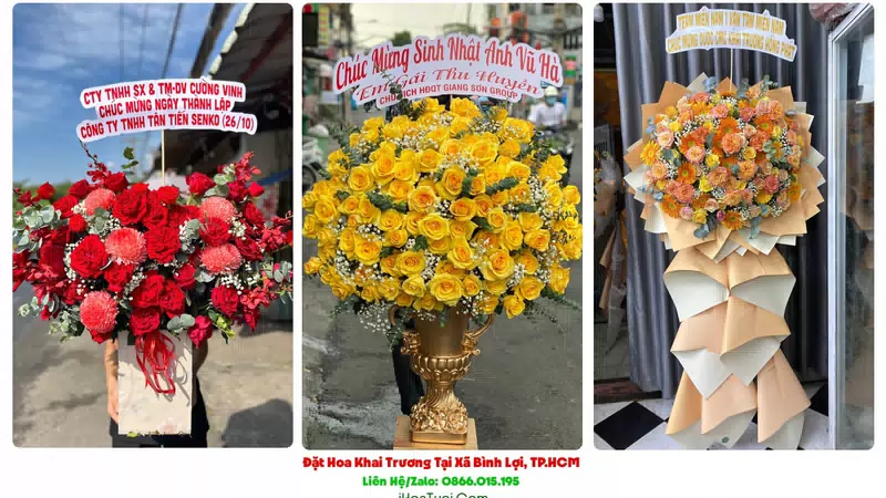 Đặt Hoa Khai Trương Tại Xã Bình Lợi, TP.HCM (Huyện Bình Chánh Cũ)