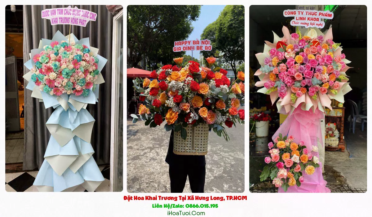 Đặt Hoa Khai Trương Tại Xã Hưng Long, TP.HCM (Huyện Bình Chánh Cũ)