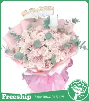 Bó Hoa Lớn Gửi Tặng Sinh Nhật Tone Hồng Pastel - Mã: I-200 - Giá: 900.000đ