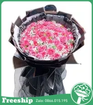 Bó Hoa Tươi Chúc Mừng Tone Hồng - Mã: I-210 - Giá: 1.000.000đ