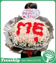 Bó Hoa Xinh Đẹp Tặng Mẹ Đan Chữ Mẹ - Mã: I-199 - Giá: 800.000đ