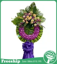 Vòng Hoa Đám Tang Giá Rẻ &amp; Vòng Lan Tím