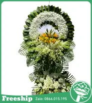 Vòng Hoa Viếng 2 Tầng Truyền Thống - Mã: I-179 - Giá: 1.400.000đ