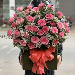 Giỏ Hoa Hoa Hồng Tươi (i906).