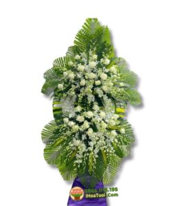 Hoa chia buồn Lan Trắng + Hồng Trắng (i1040)