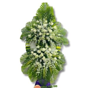 Hoa chia buồn Lan Trắng + Hồng Trắng (i1040)