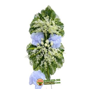 Hoa viếng Lan Trắng +Hồng Trắng (i1041)