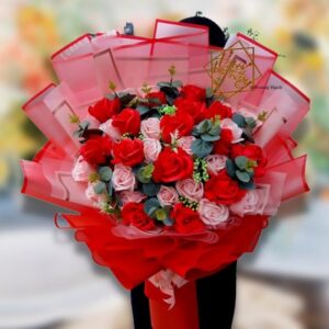 Bó hoa tươi tone đỏ i1060