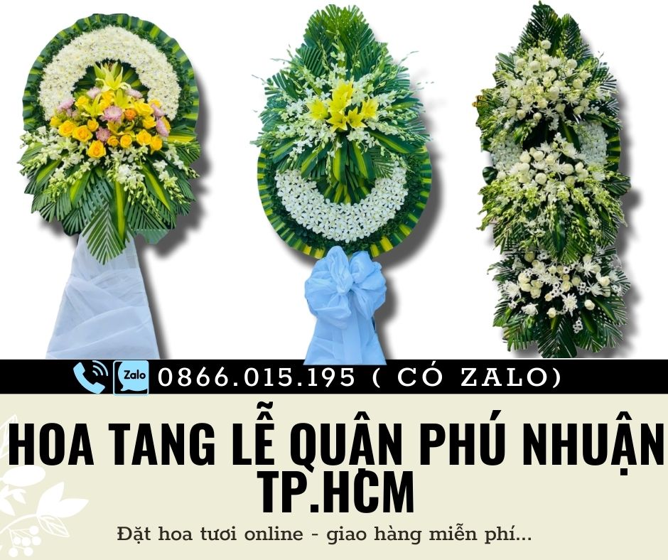 Hình ảnh hoa tang lễ Quận Phú Nhuận, shop đặt hoa viếng đám tang tại Quận Phú Nhuận